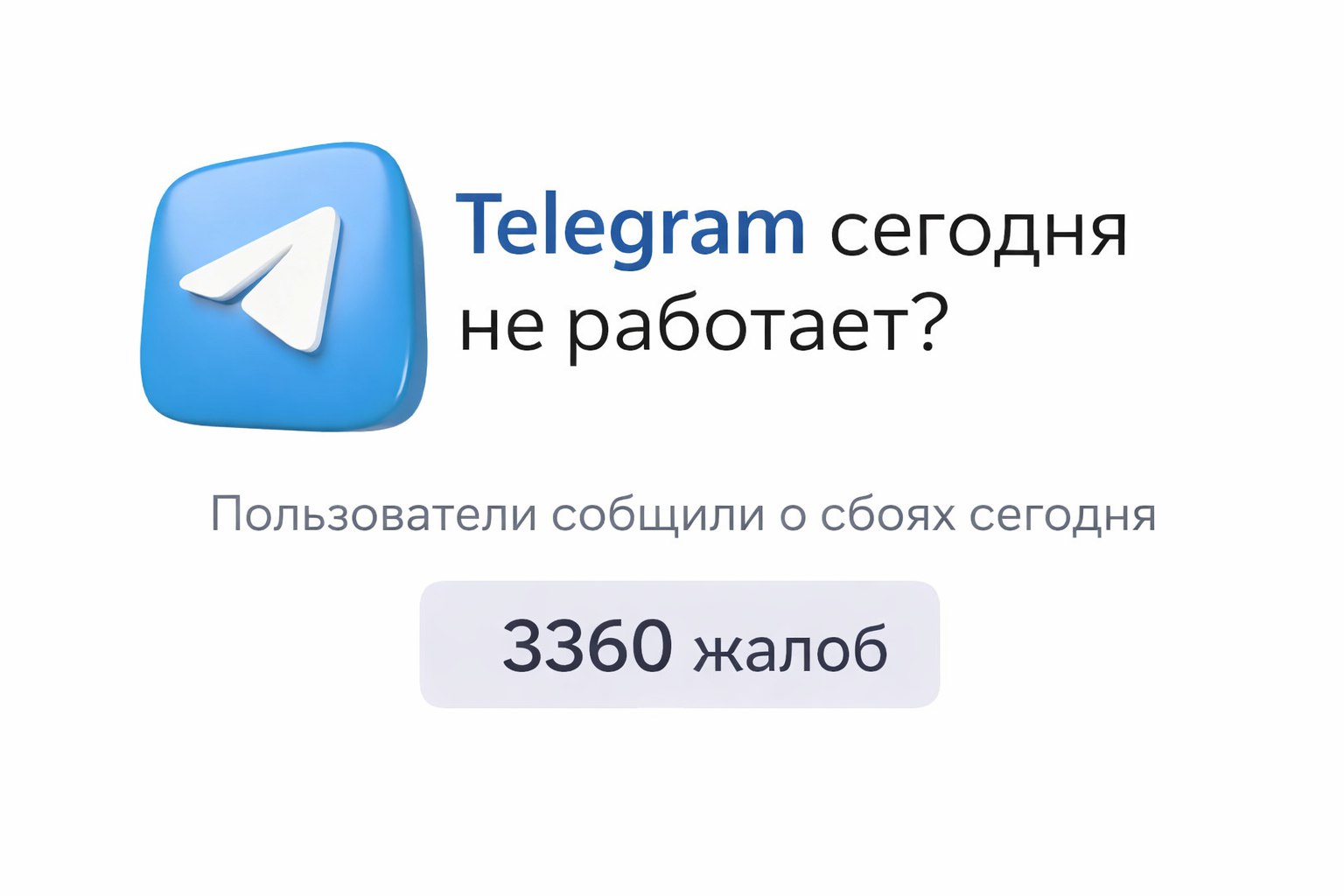 Всплеск жалоб на проблемы с Telegram