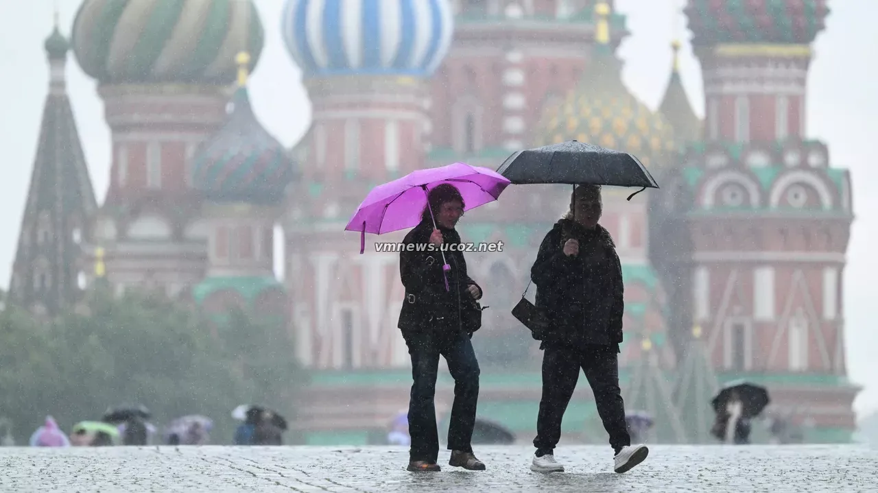 Кратковременный дождь ожидается в Москве и Подмосковье предстоящей ночью