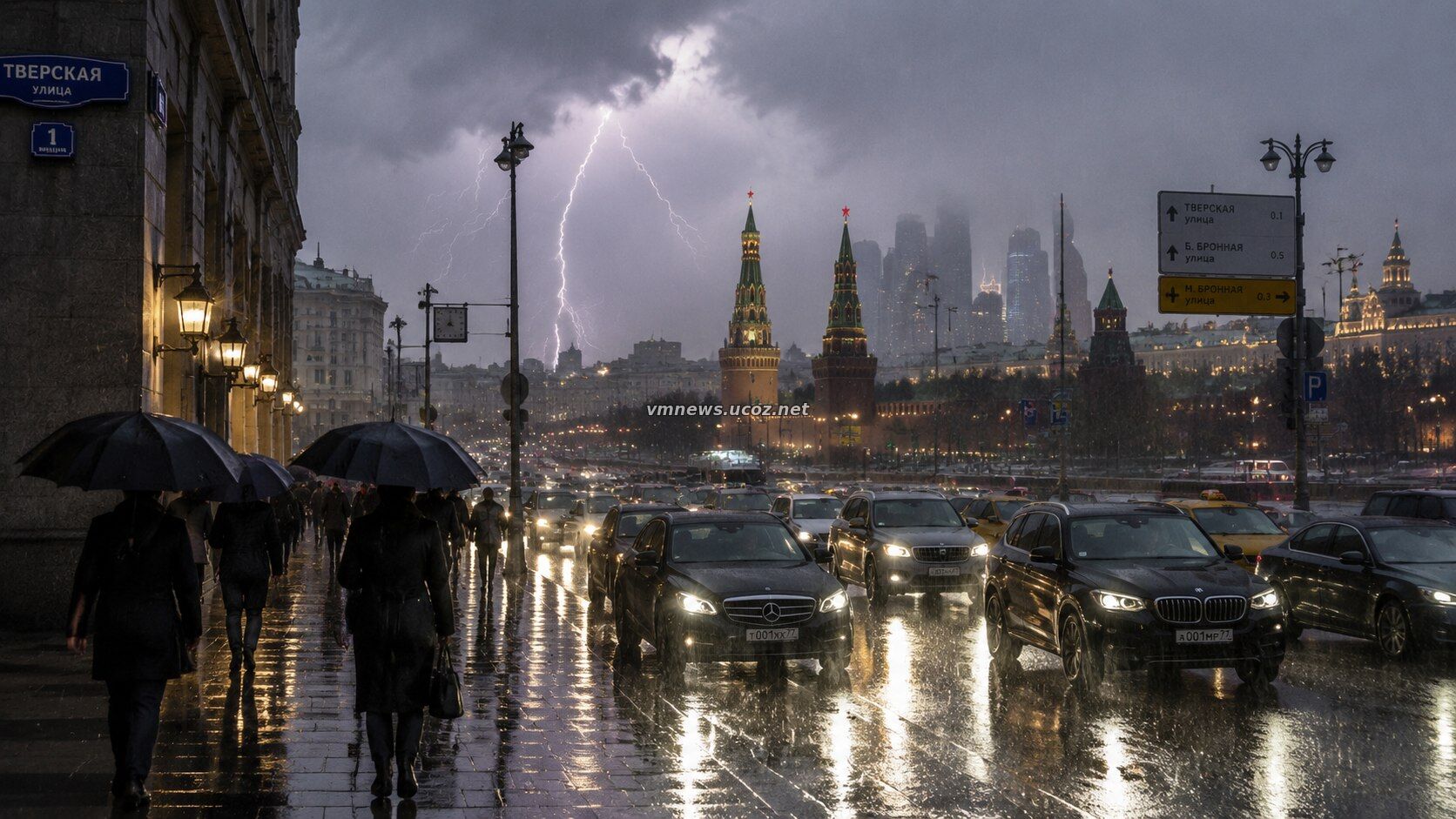 «Желтый» уровень опасности из-за грозы продлён в Московской области до вечера среды